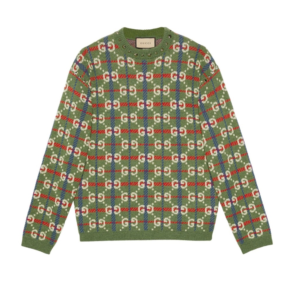 Gucci GG spiked wool jacquard sweater